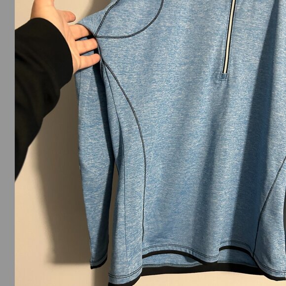 FootJoy Heathered Blue 1/4 Quarter Zip Golf Pullover Women's Size L - Picture 5 of 12